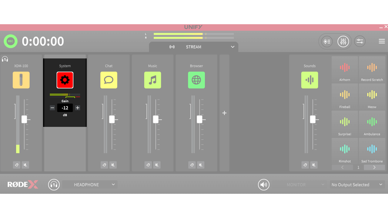 Adjusting virtual device gain in UNIFY