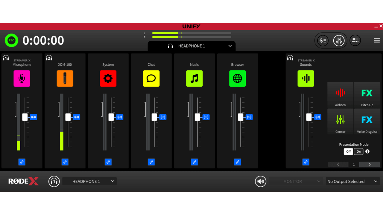 UNIFY submix dropdown