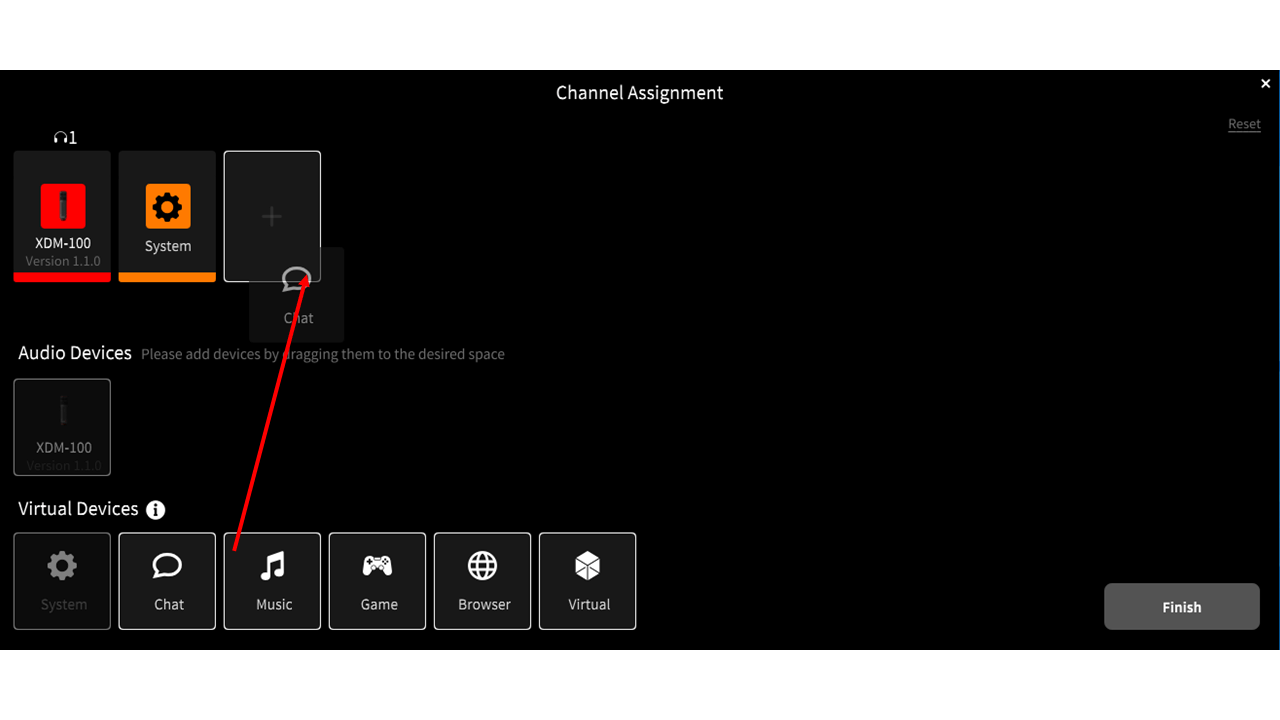 UNIFY selecting audio inputs